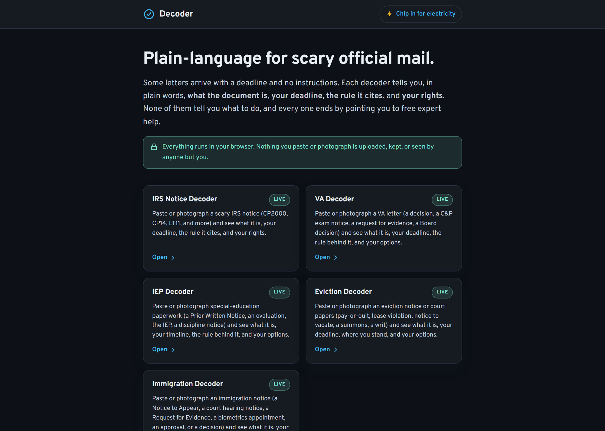 Decoder – Overview