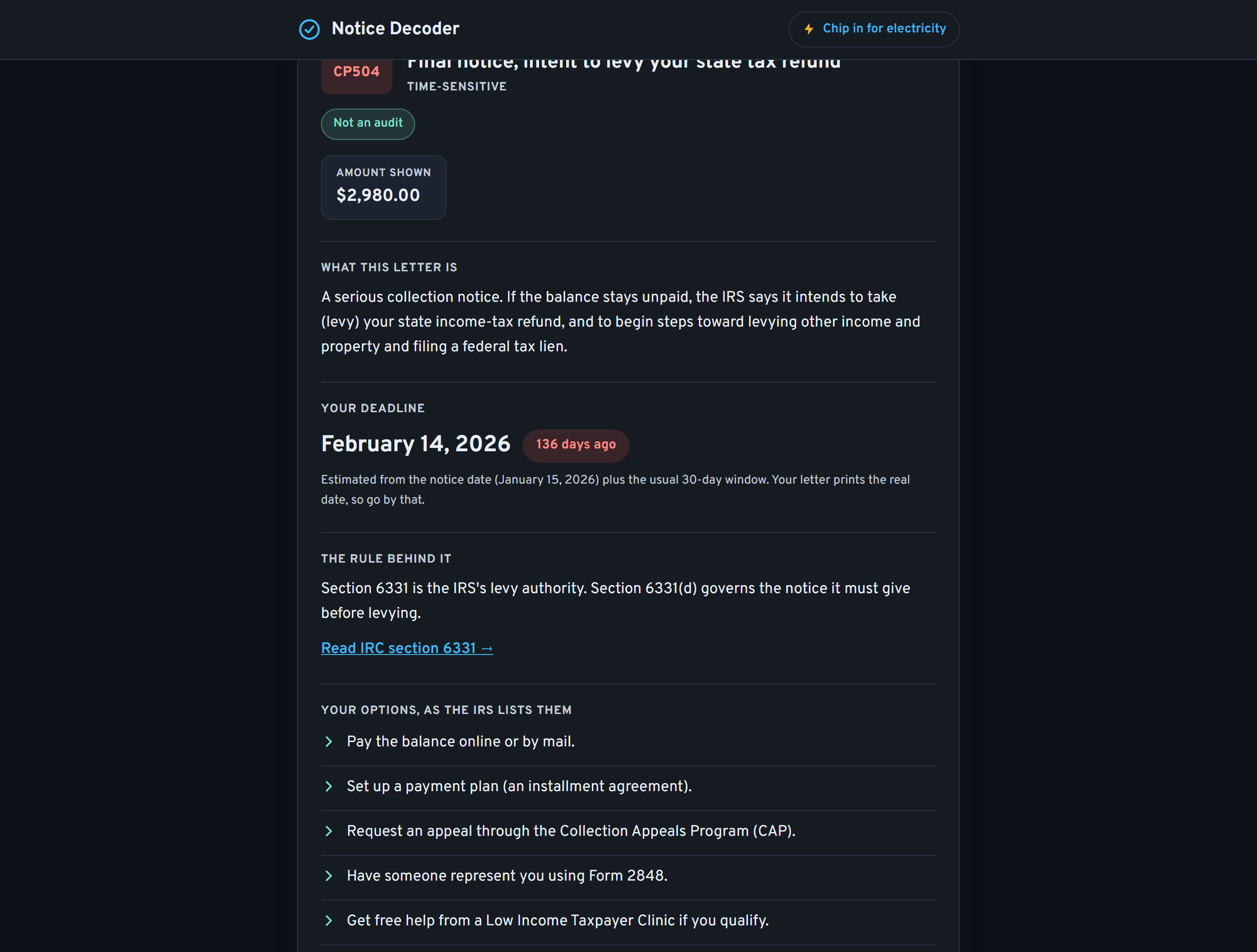 Decoder – A fixed shape for every notice